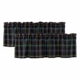 thumbnail image 1 of 2 Pack Valances for Window, Black Geometric Short Curtains for Kitchen Bedroom Living Room, Vintage Grid Plaid Colorful Lines Rod Pocket Small Window Treatment Valance Drapes 60 x 18 Inch, 1 of 8