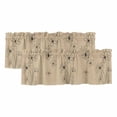 thumbnail image 1 of 2 Pack Valances for Window, Black Khaki Short Curtains for Kitchen Bedroom Living Room, Spring Flora Rod Pocket Small Window Treatment Valance Drapes 54 x 18 Inch, 1 of 8