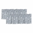 thumbnail image 1 of 2 Pack Valances for Window, Blue Paisley Short Curtains for Kitchen Bedroom Living Room, Ethnic Vintage Floral Botanical Abstract Rod Pocket Small Window Treatment Valance Drapes 42 x 18 Inch, 1 of 8