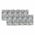 thumbnail image 1 of 2 Pack Valances for Window, Blue Pink Spring Floral Short Curtains for Kitchen Bedroom Living Room, Vintage Summer Botanical Rod Pocket Small Window Treatment Valance Drapes 42 x 12 Inch, 1 of 8