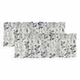 thumbnail image 1 of 2 Pack Valances for Window, Blue Teal Botanical Short Curtains for Kitchen Bedroom Living Room, Rustic Country Spring Floral Summer Leaf Rod Pocket Small Window Treatment Valance Drapes 42 x 12 Inch, 1 of 8