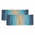 thumbnail image 1 of 2 Pack Valances for Window, Blue Teal Ombre Short Curtains for Kitchen Bedroom Living Room, Modern Yellow Gradient Farmhouse Art Rod Pocket Small Window Treatment Valance Drapes 42 x 18 Inch, 1 of 8