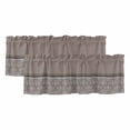 thumbnail image 1 of 2 Pack Valances for Window, Boho Brown Flower Short Curtains for Kitchen Bedroom Living Room, Abstract Bohemia Pesley Floral Rod Pocket Small Window Treatment Valance Drapes 42 x 12 Inch, 1 of 8