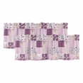 thumbnail image 1 of 2 Pack Valances for Window, Boho Purple Flowers Short Curtains for Kitchen Bedroom Living Room, Spring Floral Botanical Patchwork Vintage Rod Pocket Small Window Treatment Valance Drapes 42 x 18 Inch, 1 of 8
