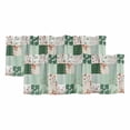 thumbnail image 1 of 2 Pack Valances for Window, Boho Spring Floral Short Curtains for Kitchen Bedroom Living Room, Retro Flowers Plants Patchwork Grid Green Rod Pocket Small Window Treatment Valance Drapes 60 x 18 Inch, 1 of 8