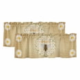 thumbnail image 1 of 2 Pack Valances for Window, Brown Daisy Bees Short Curtains for Kitchen Bedroom Living Room, Spring Farmhouse Honey Floral Rings Rod Pocket Small Window Treatment Valance Drapes 60 x 18 Inch, 1 of 8