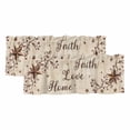 thumbnail image 1 of 2 Pack Valances for Window, Brown Farmhouse Short Curtains for Kitchen Bedroom Living Room, Retro Country Stars Rustic Branches Berry Rod Pocket Small Window Treatment Valance Drapes 60 x 18 Inch, 1 of 8