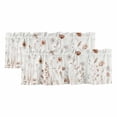 thumbnail image 1 of 2 Pack Valances for Window, Brown Red Spring Floral Short Curtains for Kitchen Bedroom Living Room, Summer Flowers Botanical Elegant Rod Pocket Small Window Treatment Valance Drapes 42 x 12 Inch, 1 of 8
