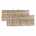 thumbnail image 1 of 2 Pack Valances for Window, Brown Short Curtains for Kitchen Bedroom Living Room, Vintage Modern Abstract Art Ombre Rod Pocket Small Window Treatment Valance Drapes 60 x 18 Inch, 1 of 8