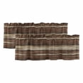 thumbnail image 1 of 2 Pack Valances for Window, Brown Wooden Short Curtains for Kitchen Bedroom Living Room, Vintage Farmhouse Retro Art Rod Pocket Small Window Treatment Valance Drapes 42 x 18 Inch, 1 of 8