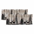 thumbnail image 1 of 2 Pack Valances for Window, Deer Silhouettes Short Curtains for Kitchen Bedroom Living Room, Trees Wooden Retro Art Farmhouse Rod Pocket Small Window Treatment Valance Drapes 42 x 18 Inch, 1 of 8