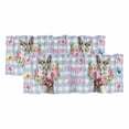 thumbnail image 1 of 2 Pack Valances for Window, Easter Bunny Short Curtains for Kitchen Bedroom Living Room, Cute Rabbits Spring Daisy Flowers Blue Plaid Rod Pocket Small Window Treatment Valance Drapes 42 x 12 Inch, 1 of 8