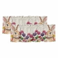 thumbnail image 1 of 2 Pack Valances for Window, Easter Bunny Short Curtains for Kitchen Bedroom Living Room, Spring Colorful Daisy Flowers Rabbit Vintage Rod Pocket Small Window Treatment Valance Drapes 42 x 12 Inch, 1 of 8