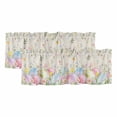thumbnail image 1 of 2 Pack Valances for Window, Easter Eggs Short Curtains for Kitchen Bedroom Living Room, Spring Daisy Eucalyptus Leaves Rustic Burlap Rod Pocket Small Window Treatment Valance Drapes 42 x 18 Inch, 1 of 8
