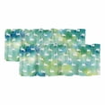 thumbnail image 1 of 2 Pack Valances for Window, Easter Rabbit Silhouette Short Curtains for Kitchen Bedroom Living Room, Spring Bunny Blue Green Ombre Rod Pocket Small Window Treatment Valance Drapes 42 x 18 Inch, 1 of 8