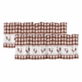 thumbnail image 1 of 2 Pack Valances for Window, Farmhouse Orange Plaid Short Curtains for Kitchen Bedroom Living Room, Vintage Country Cock Checkered Rod Pocket Small Window Treatment Valance Drapes 42 x 12 Inch, 1 of 8