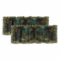 thumbnail image 1 of 2 Pack Valances for Window, Forest Short Curtains for Kitchen Bedroom Living Room, Spring Oil Painting Country Cabin Trees Flower Rod Pocket Small Window Treatment Valance Drapes 42 x 12 Inch, 1 of 8