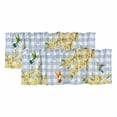 thumbnail image 1 of 2 Pack Valances for Window, Forsythia Flowers Short Curtains for Kitchen Bedroom Living Room, Spring Yellow Floral Hummingbird Blue Plaid Rod Pocket Small Window Treatment Valance Drapes 42 x 18 Inch, 1 of 8