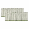 thumbnail image 1 of 2 Pack Valances for Window, Green Floral Short Curtains for Kitchen Bedroom Living Room, Spring Flowers Rod Pocket Small Window Treatment Valance Drapes 60 x 18 Inch, 1 of 8