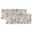 thumbnail image 1 of 2 Pack Valances for Window, Grey Brown Botanical Short Curtains for Kitchen Bedroom Living Room, Rustic Country Spring Floral Summer Leaf Rod Pocket Small Window Treatment Valance Drapes 42 x 18 Inch, 1 of 8