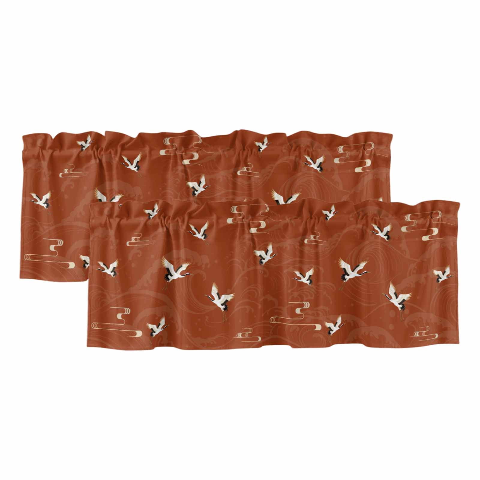 2 Pack Valances for Window, Japanese Style Short Curtains for Kitchen ...