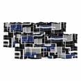 thumbnail image 1 of 2 Pack Valances for Window, Navy Blue Black Geometric Short Curtains for Kitchen Bedroom Living Room, Modern Color Block Abstract Rod Pocket Small Window Treatment Valance Drapes 42 x 18 Inch, 1 of 8