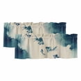 thumbnail image 1 of 2 Pack Valances for Window, Navy Blue Fish Short Curtains for Kitchen Bedroom Living Room, Nautical Coastal Summer Ocean Modern Rustic Rod Pocket Small Window Treatment Valance Drapes 60 x 18 Inch, 1 of 8