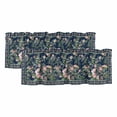 thumbnail image 1 of 2 Pack Valances for Window, Navy Blue Flowers Short Curtains for Kitchen Bedroom Living Room, Spring Floral Elegant Pastoral Botanical Rod Pocket Small Window Treatment Valance Drapes 42 x 12 Inch, 1 of 8