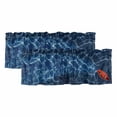 thumbnail image 1 of 2 Pack Valances for Window, Navy Blue Ocean Waves Short Curtains for Kitchen Bedroom Living Room, Red Boat Coastal Rod Pocket Small Window Treatment Valance Drapes 54 x 18 Inch, 1 of 8