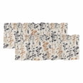 thumbnail image 1 of 2 Pack Valances for Window, Orange Grey Botanical Short Curtains for Kitchen Bedroom Living Room, Rustic Country Spring Floral Summer Leaf Small Window Treatment Valance Drapes 42 x 18 Inch, 1 of 8