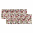 thumbnail image 1 of 2 Pack Valances for Window, Pink Spring Floral Short Curtains for Kitchen Bedroom Living Room, Vintage Summer Botanical Rod Pocket Small Window Treatment Valance Drapes 42 x 18 Inch, 1 of 8