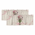 thumbnail image 1 of 2 Pack Valances for Window, Pink Tulip Short Curtains for Kitchen Bedroom Living Room, Spring Floral Romantic Flowers Rustic Rod Pocket Small Window Treatment Valance Drapes 54 x 18 Inch, 1 of 8