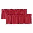 thumbnail image 1 of 2 Pack Valances for Window, Pure Red Short Curtains for Kitchen Bedroom Living Room, Simple Solid Color Rod Pocket Small Window Treatment Valance Drapes 42 x 18 Inch, 1 of 8