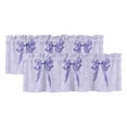 thumbnail image 1 of 2 Pack Valances for Window, Purple Bow Short Curtains for Kitchen Bedroom Living Room, Cute Bowknot Simple Pure Color Rod Pocket Small Window Treatment Valance Drapes 54 x 18 Inch, 1 of 8