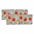 thumbnail image 1 of 2 Pack Valances for Window, Retro Floral Short Curtains for Kitchen Bedroom Living Room, Red Yellow Tulips Barm Doors Farmhouse Wooden Rod Pocket Small Window Treatment Valance Drapes 42 x 18 Inch, 1 of 8