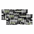 thumbnail image 1 of 2 Pack Valances for Window, Sage Green Black Geometric Short Curtains for Kitchen Bedroom Living Room, Modern Abstract Art Block Rod Pocket Small Window Treatment Valance Drapes 54 x 18 Inch, 1 of 8