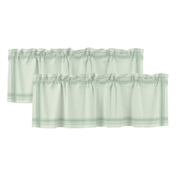 2 Pack Valances for Window, Sage Green Short Curtains for Kitchen ...