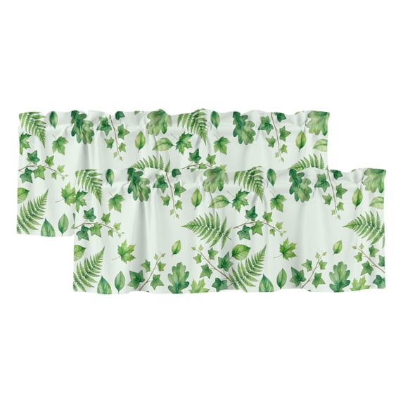 2 Pack Valances for Window, Spring Botanical Short Curtains for Kitchen ...