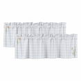 thumbnail image 1 of 2 Pack Valances for Window, Spring Daisy Floral Short Curtains for Kitchen Bedroom Living Room, Yellow Plaid Summer Botanical Rod Pocket Small Window Treatment Valance Drapes 42 x 12 Inch, 1 of 8
