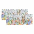 thumbnail image 1 of 2 Pack Valances for Window, Spring Easter Short Curtains for Kitchen Bedroom Living Room, Rabbit Eggs Eucalyptus Leaf Floral Butterfly Rod Pocket Small Window Treatment Valance Drapes 54 x 18 Inch, 1 of 8