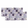 thumbnail image 1 of 2 Pack Valances for Window, Spring Floral Short Curtains for Kitchen Bedroom Living Room, Dark Purple Flowers Patchwork Grid Bohemia Rod Pocket Small Window Treatment Valance Drapes 54 x 18 Inch, 1 of 8