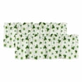 thumbnail image 1 of 2 Pack Valances for Window, St. Patrick's Day Short Curtains for Kitchen Bedroom Living Room, Spring Botanical Green Clovers Leaves Rod Pocket Small Window Treatment Valance Drapes 54 x 18 Inch, 1 of 8