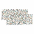 thumbnail image 1 of 2 Pack Valances for Window, Teal Orange Eucalyptus Short Curtains for Kitchen Bedroom Living Room, Weeping Botanical Leaves Rod Pocket Small Window Treatment Valance Drapes 42 x 18 Inch, 1 of 8