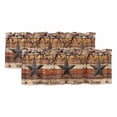 thumbnail image 1 of 2 Pack Valances for Window, Texas Star Vintage Short Curtains for Kitchen Bedroom Living Room, Berry Burnt Orange Brown Wooden Rod Pocket Small Window Treatment Valance Drapes 54 x 18 Inch, 1 of 8