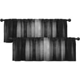 thumbnail image 1 of 2 Pack Valances Window Treatments, Black and Grey Striped Abstract Blackout Drapes Adjustable Curtain Valances for Windows Living Room Kitchen Over Sink, 18x52 Inch Rod Pocket Valances, 1 of 6