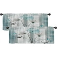 thumbnail image 1 of 2 Pack Valances Window Treatments, Farmhouse Green Daisy Flowers Butterfly Blackout Drapes Adjustable Curtain Valances for Windows Living Room Kitchen Over Sink, 18x52 Inch Rod Pocket Valances, 1 of 6