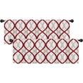 thumbnail image 1 of 2 Pack Valances Window Treatments Red and Gray Abstract LinesBlackout Drapes Adjustable Curtain Valances for Windows Living Room Kitchen Over Sink 18x52 Rod Pocket Valances, 1 of 6