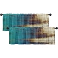 thumbnail image 1 of 2 Pack Valances Window Treatments, Vintage Yellow Beige Abstract Blackout Drapes Adjustable Curtain Valances for Windows Living Room Kitchen Over Sink, 18x52 Inch Rod Pocket Valances, 1 of 6