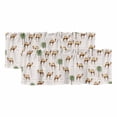 thumbnail image 1 of 2 Pack Valances for Window, Tropical Plants Short Curtains for Kitchen Bedroom Living Room, Summer Palm Trees Camel Animals Boho Rod Pocket Small Window Treatment Valance Drapes 54 x 18 Inch, 1 of 8