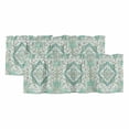 thumbnail image 1 of 2 Pack Valances for Window, Turquoise Boho Short Curtains for Kitchen Bedroom Living Room, Vintage Abstract Art Floral Ethnic Tribe Rod Pocket Small Window Treatment Valance Drapes 42 x 18 Inch, 1 of 8